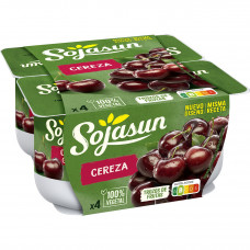 Йогурт соєвий Вишня 4х100г (з шматочками) Sojasun 