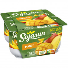 Йогурт соєвий Манго 4х100г (з м'якоттю) Sojasun