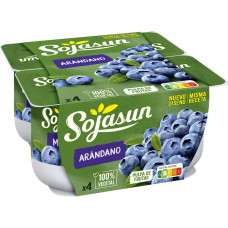 Йогурт соєвий Чорниця 4х100г (з м'якоттю) Sojasun